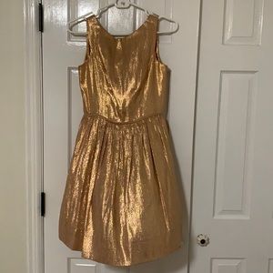Shoshanna Gold/Pink Metallic Dress.  Size 0.